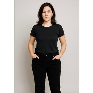 Women's Levi's Black Classic Straight Corduroy Jeans Sz 33 Retro 90's Y2K Grunge